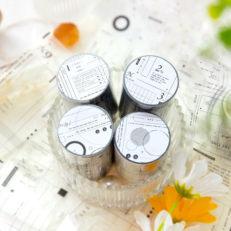 

2m/roll Pet Tape Simple Narrative Series Transparent