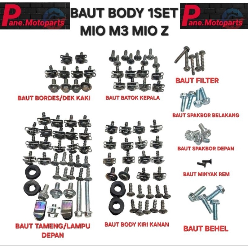 BAUT BODY BAUD BODI 1SET MIO M3 125 MIO Z 125 BEST QUALITY