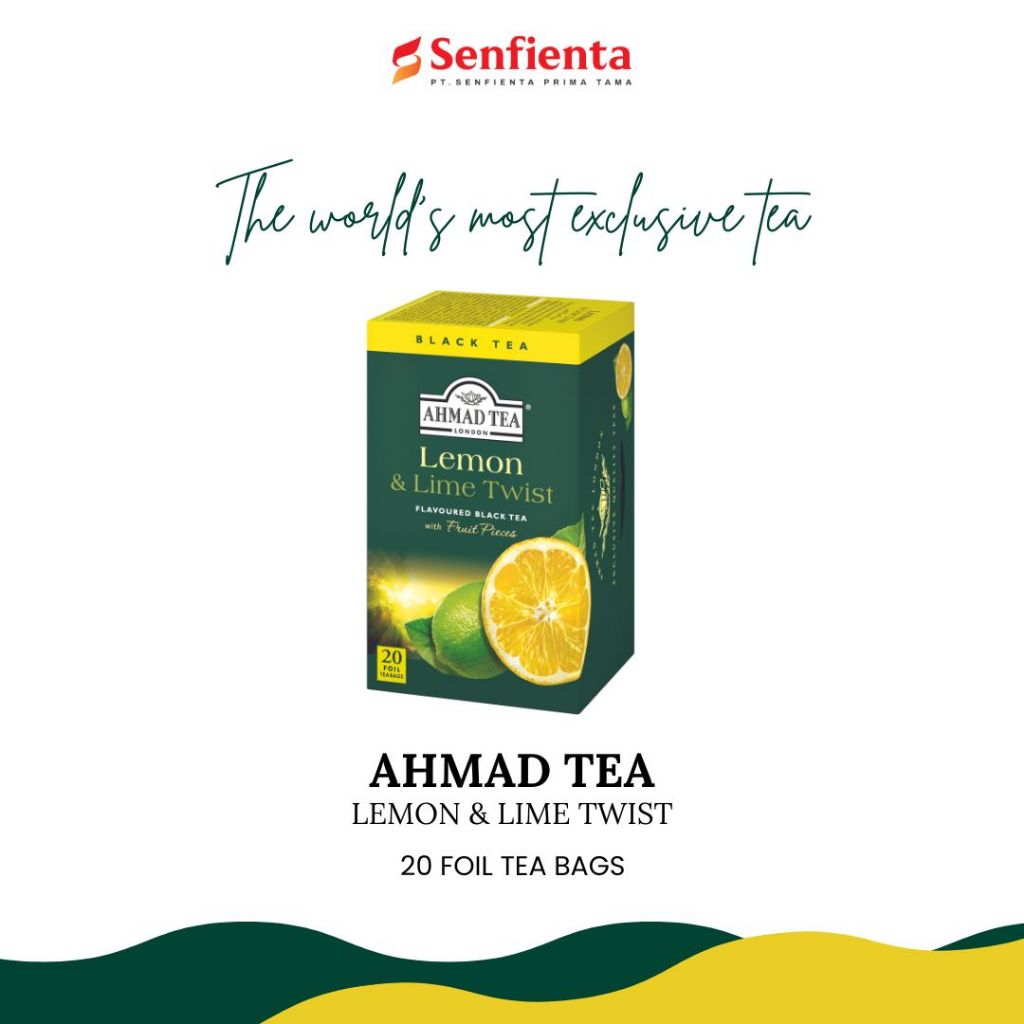 

Ahmad Tea Lemon & Lime Twist Flavoured Black Tea 20's - 40 gr