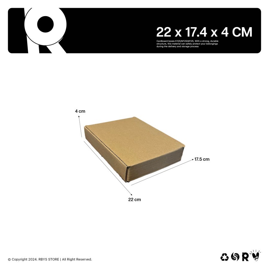 

KARDUS KARTON BOX 22 x 17.5 x 4 CM | Dus Kardus