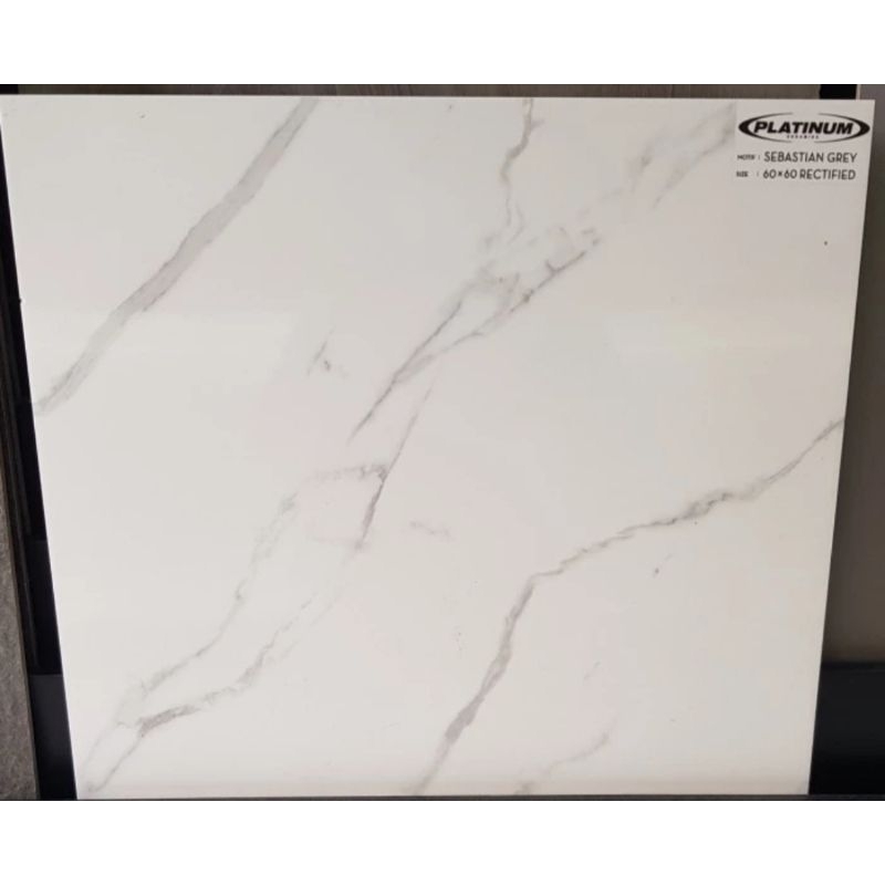 KERAMIK LANTAI RECTIFIED PLATINUM SEBASTIAN GREY 60X60 KW1