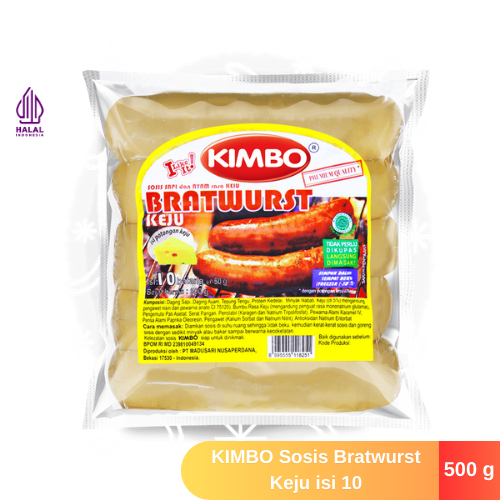 

Kimbo Sosis Bratwurst Keju isi 10