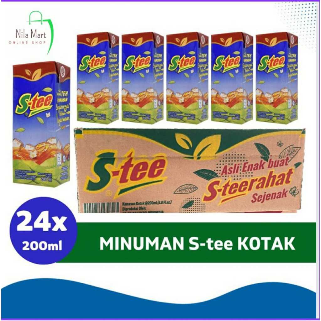 

S-Tee Minuman Teh Kotak 200ml 1 Dus Isi 24 Pcs