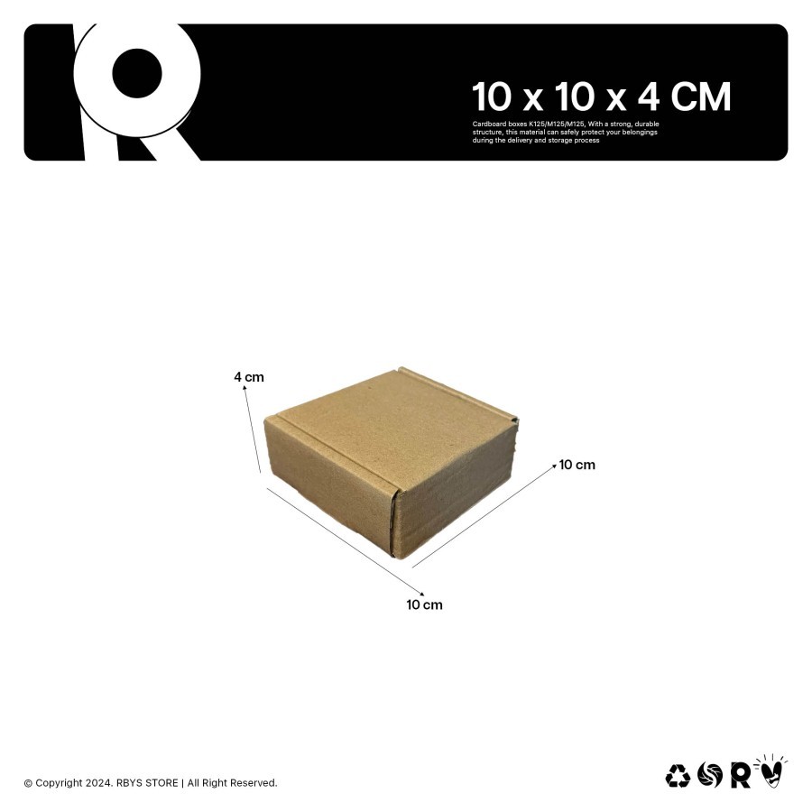 

KARDUS KARTON BOX 10 x 10 x 4 CM | Dus Kardus