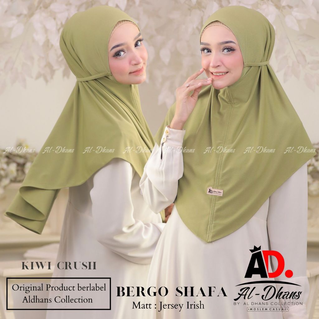 HIJAB INSTAN NON PET TALI MATT JERSEY IRSIH BY AL DHANS - BERGO SHAFA