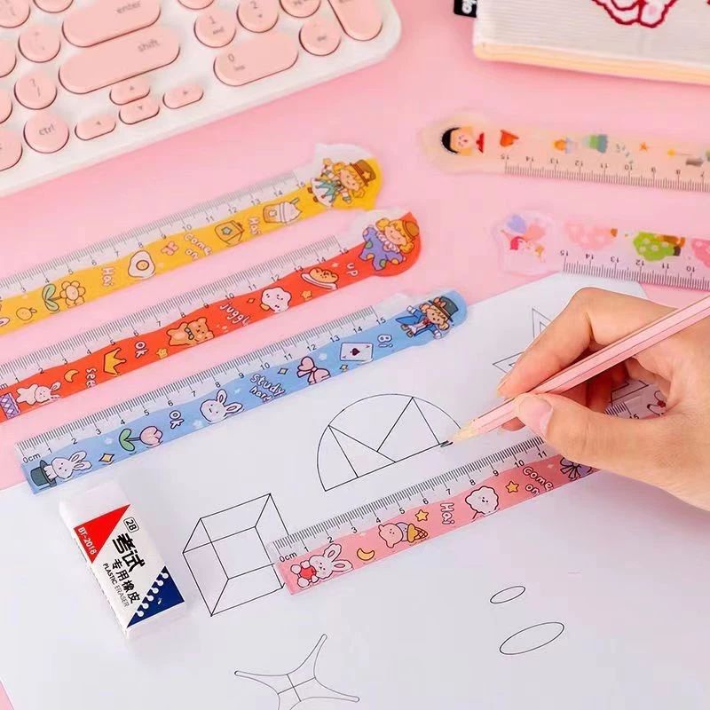 

(Satuan) Penggaris Lucu Alat Tulis Ukur Sekolah Kantor Karakter Kartun Ruler Anak Murah