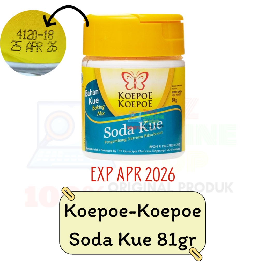 

Soda Kue Koepoe Koepoe / Kupu Kupu Soda Kue 81 gr