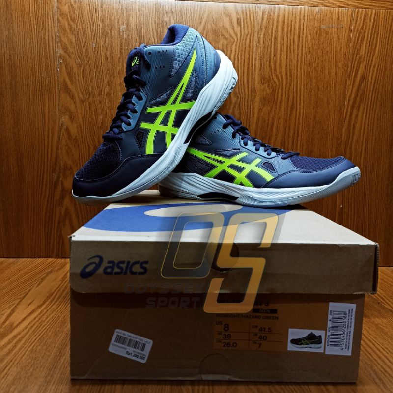 Sepatu Voli Asics Gel Task MT 3 (Navy/Lime) 100% ORIGINAL
