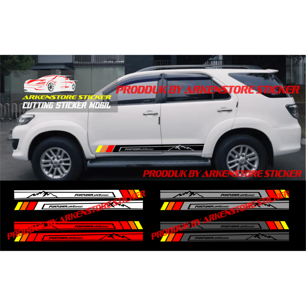Sticker stiker mobil fortuner vnt cutting sticker mobil toyota fortuner vnt turbo