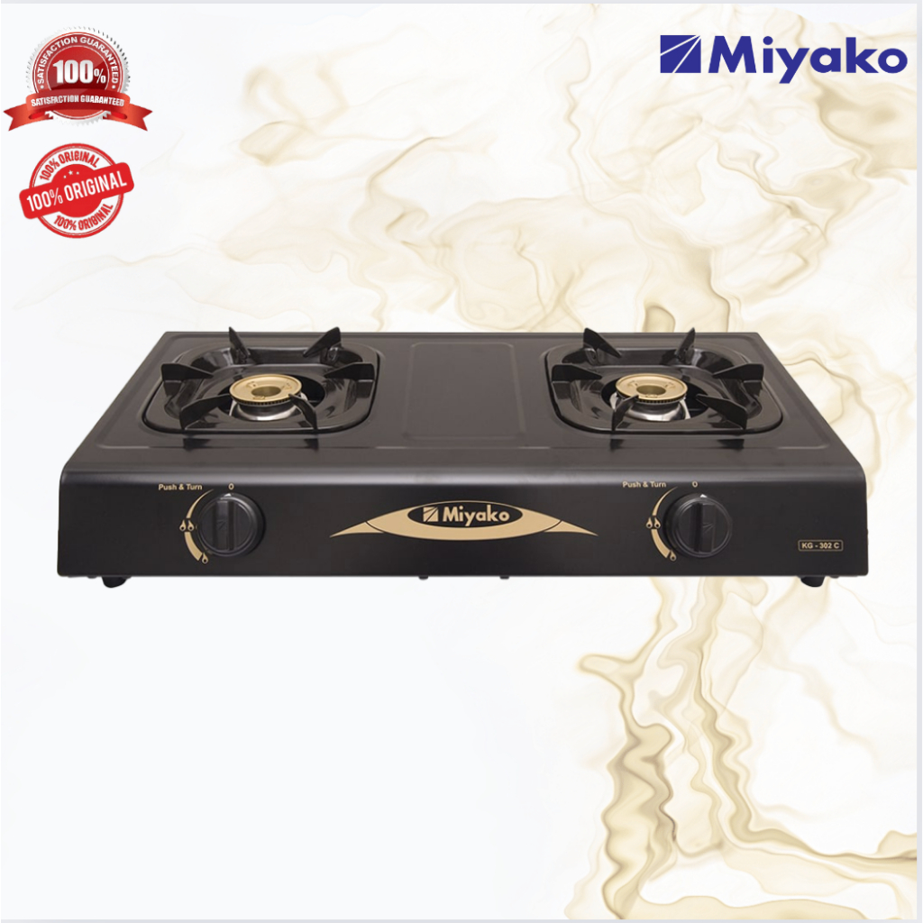 KOMPOR GAS MIYAKO 2 TUNGKU KG 302 C KOMPOR MIYAKO/KG302C/KG302 C/KG 302C/ORIGINAL MIYAKO/BERGARANSI