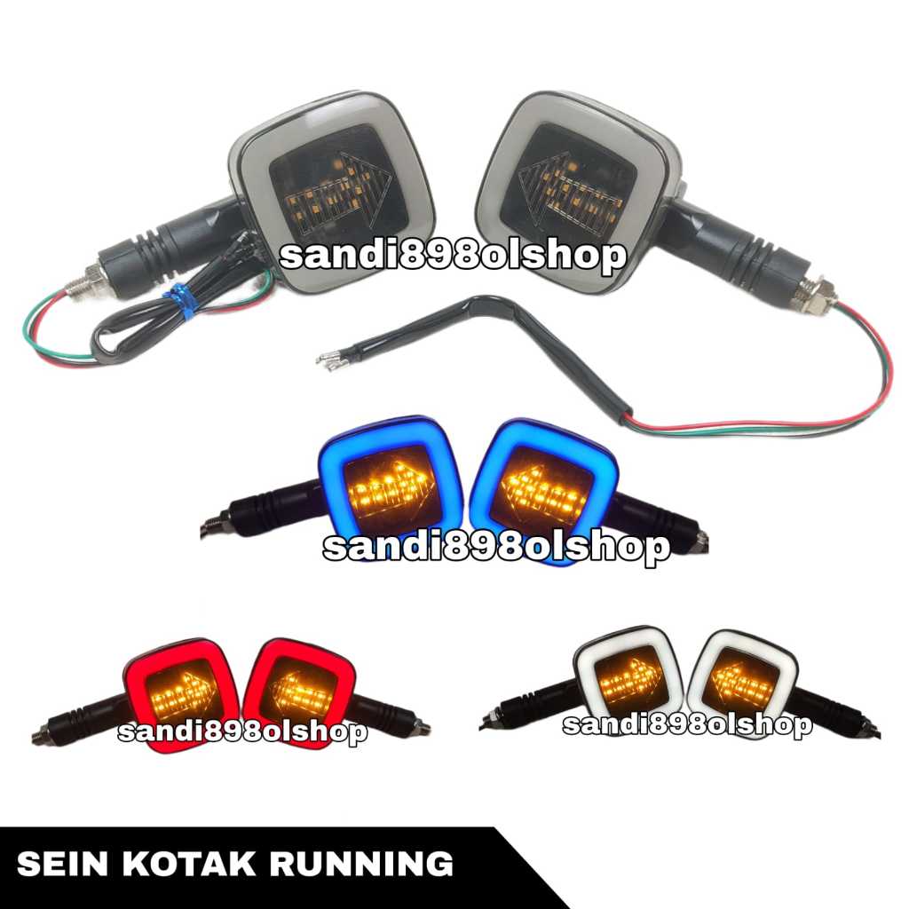 Lampu Sen -529 Model Senja Kotak + Sein Kuning Panah Sein Kotak Panah Universal Semua Motor