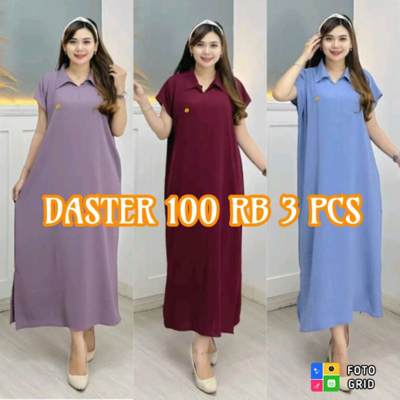DASTER 100 RB 3 KOREA LONG DRESS CRINGKEL AIRFLOW DASTER JUMBO DASTER REMAJA WANITA KEKINIAN