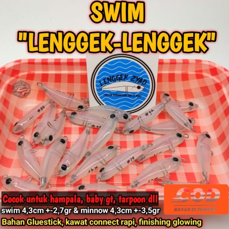SWIM LENGGEK / MINNOW LENGGEK ZYAD / Swimmer Bait Lenggek-lenggek / Umpan Casting Hampala