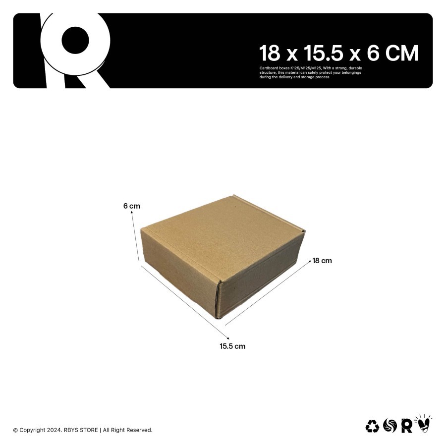 

KARDUS KARTON BOX 18 x 15.5 x 6 CM | Dus Kardus