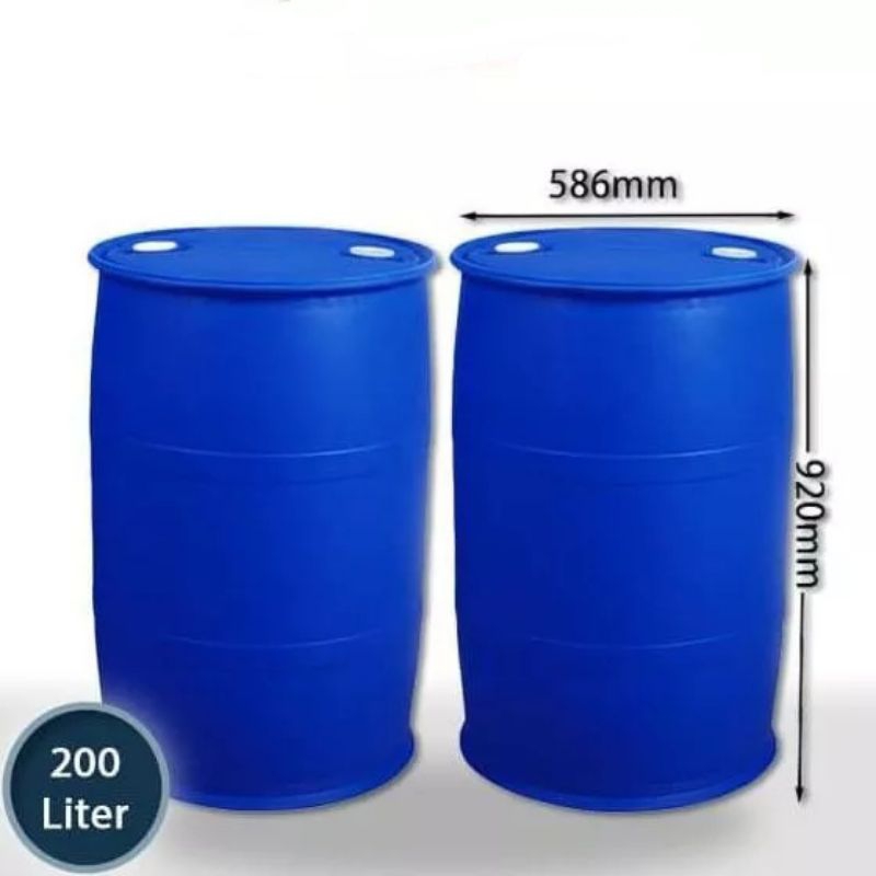 DRUM PLASTIK BEKAS 200 LITER / PENAMPUNG AIR ( INSTANT )