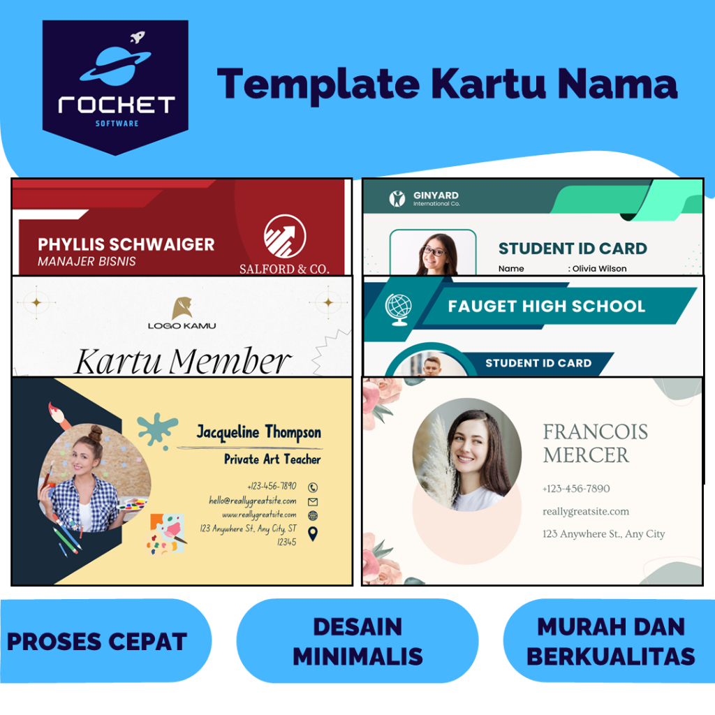 

Template PPT Kartu Nama Kartu Pelajar Kartu Bisnis Siap Edit Desain Minimalis Elegan Modern