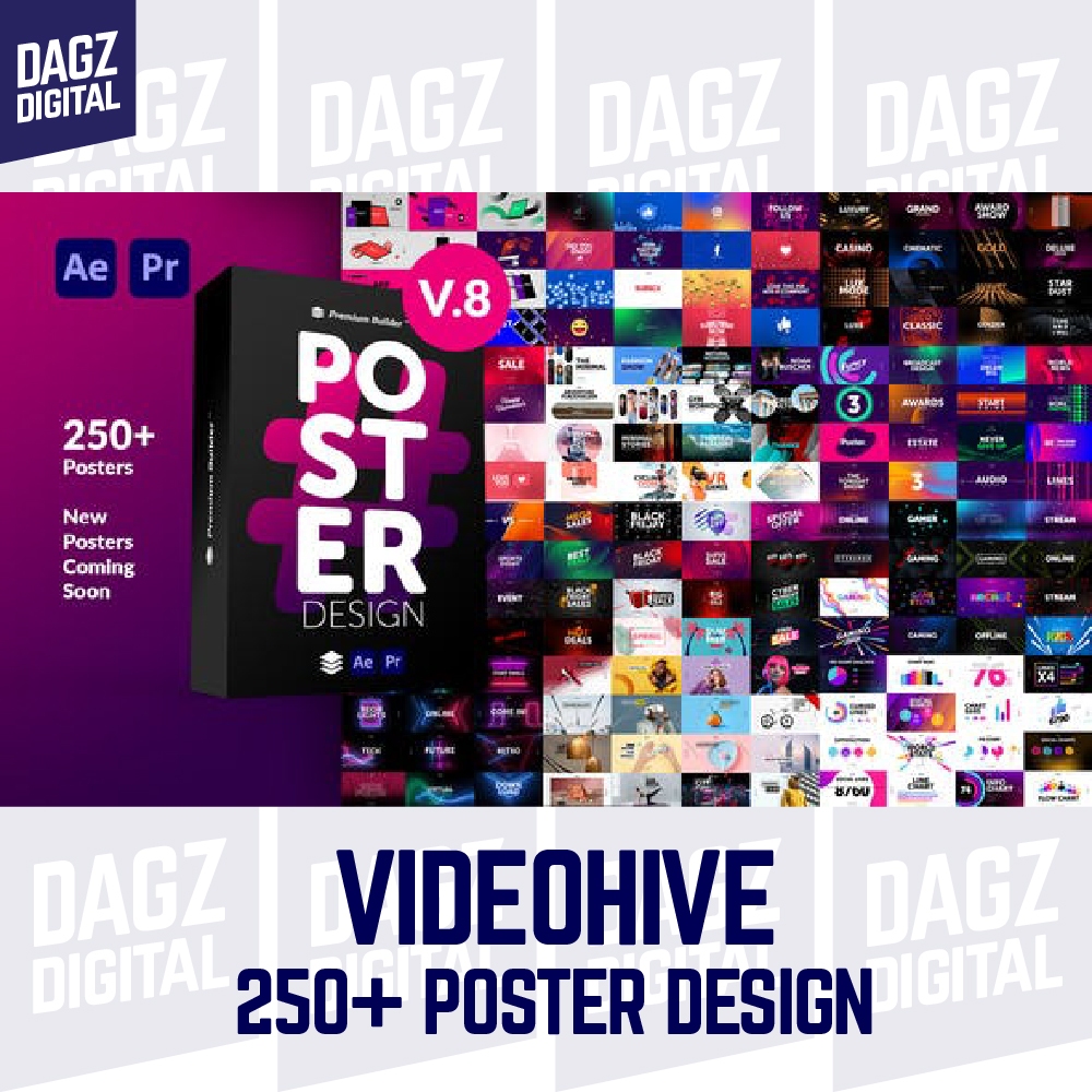 Videohive - video hive Posters Pack v8 Template templet PREMIERE PRO MOGRT after effects effect fx v