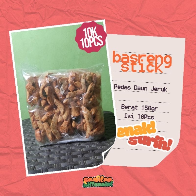 

BASRENG STICK PEDAS DAUN JERUK BERKAH JAYA MINI 150GR ISI 10 PCS