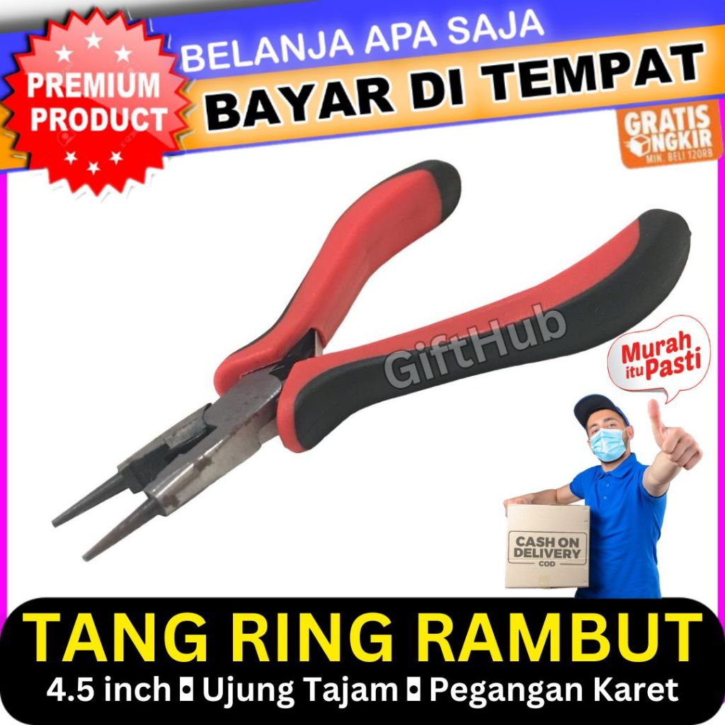 Tang Jepit Lurus Ujung Kecil Uk 4.5' Tang Standar Tang Pipih Tang Capit Snap Ring Plier Mini Tang Ha