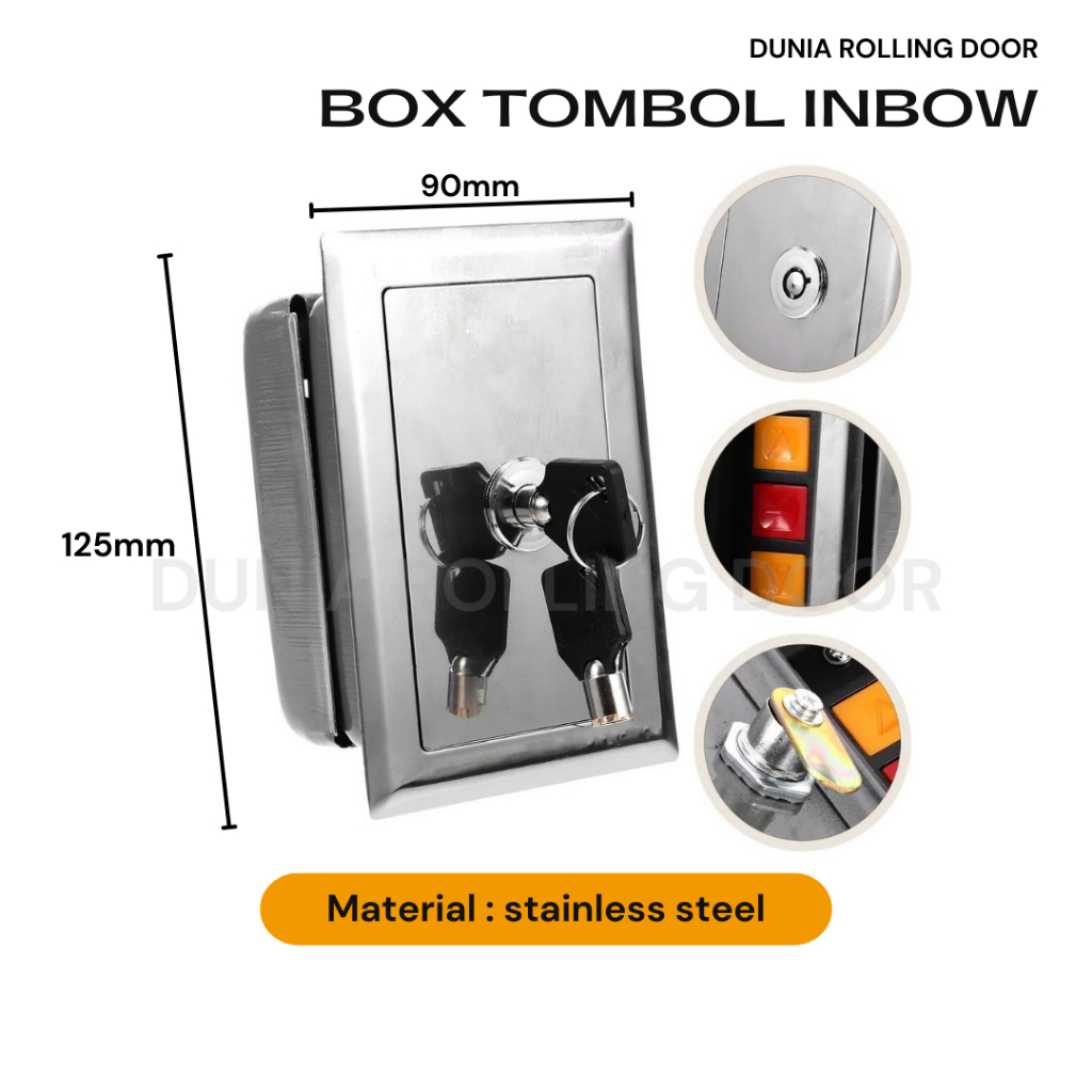 INBOW BOX - Button Box / Lock Box / Rumah Tombol Rolling Door / Box Tombol Push Button Rolling Door 