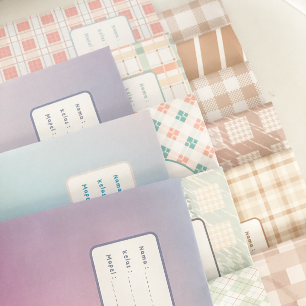 

RK Thisislubi - Sampul Buku Tulis Aesthetic 1 Pak Warna Warni Pastel (Pink, Ungu, Coklat) Korean