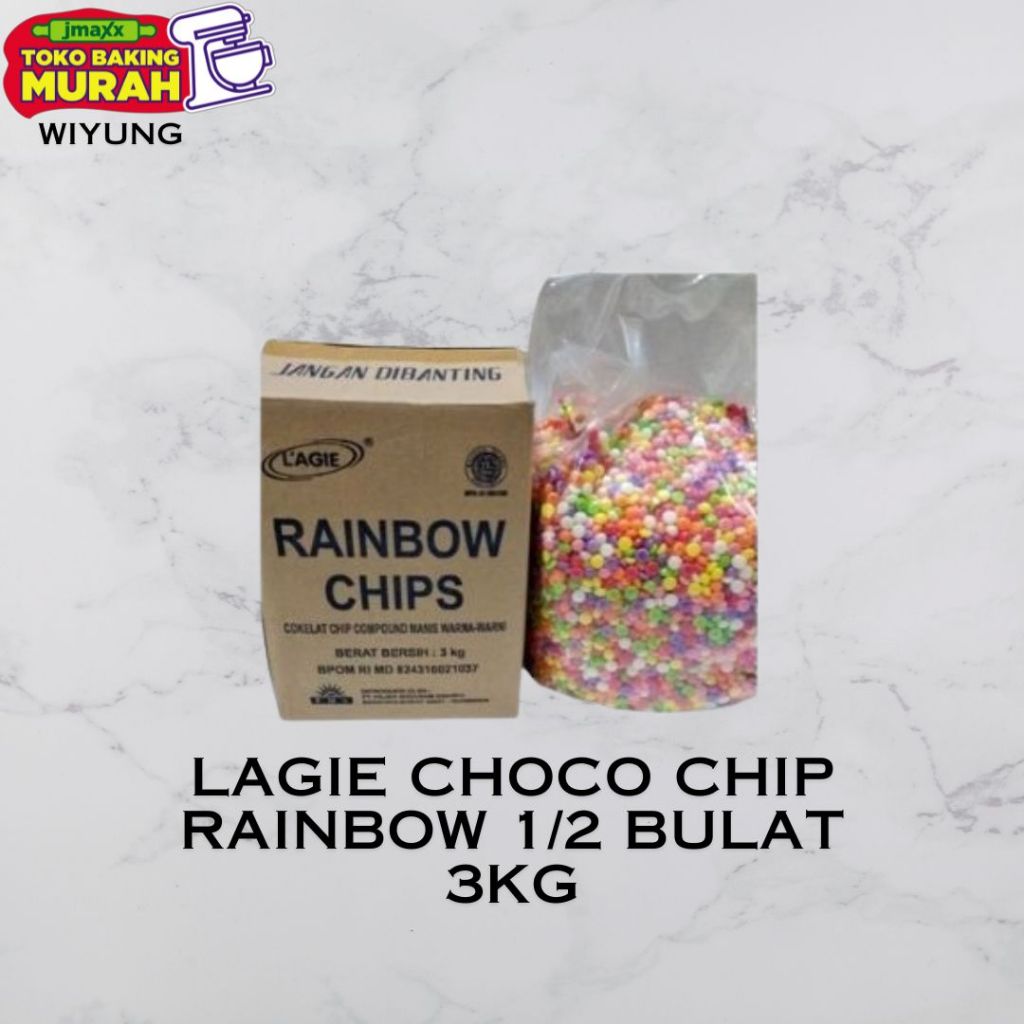 

LAGIE CHOCO CHIP RAINBOW 1/2 BULAT
