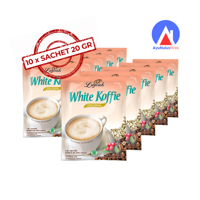 

Kopi Luwak White Koffie Original 20 gr x 10 Sachet | 1 Renceng Pelopor Kopi Luwak 3 In 1