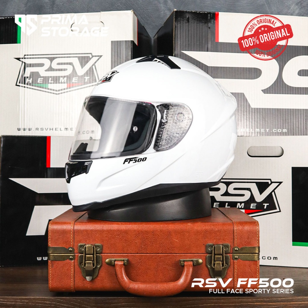 HELM RSV FF500 WHITE GLOSSY / HELM FULL FACE / HELM RSV