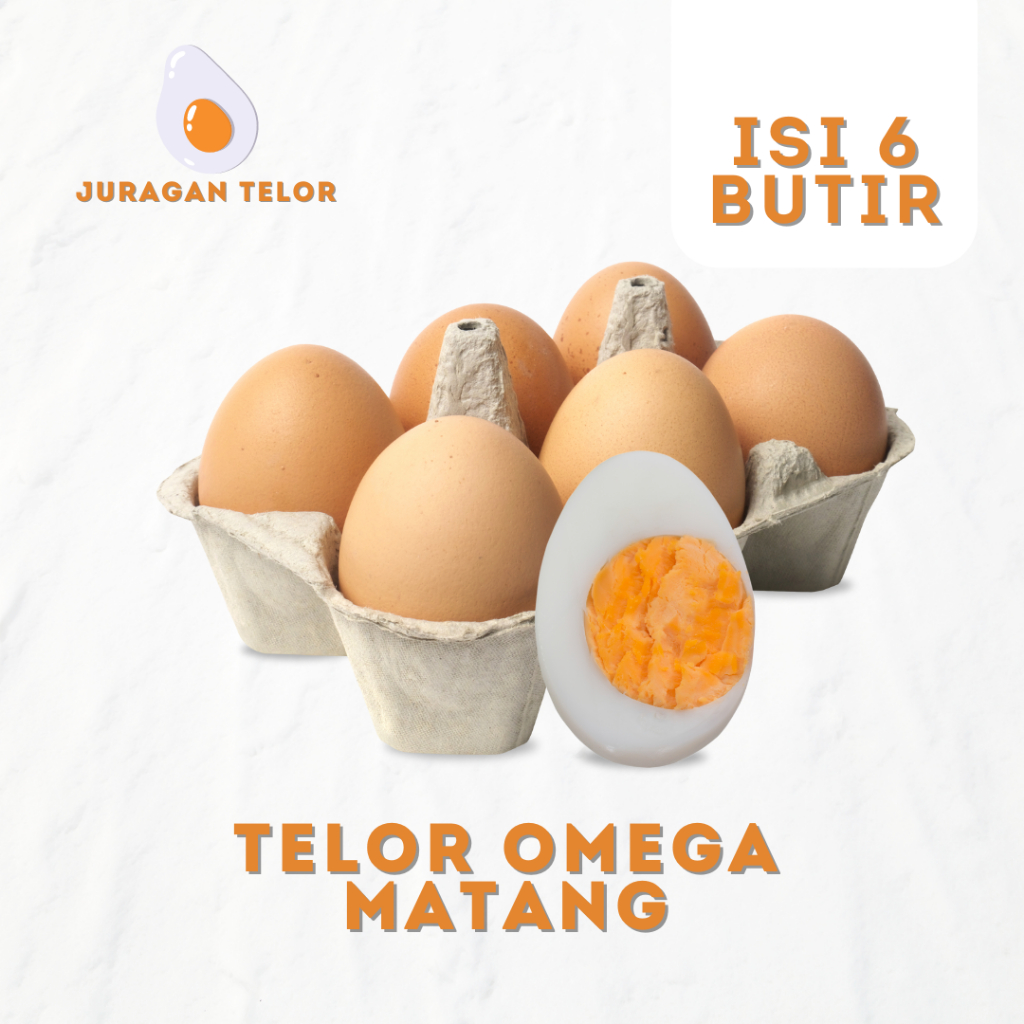 

Telur omega matang sudah direbus isi 6 butir kaya protein dan menyehatkan