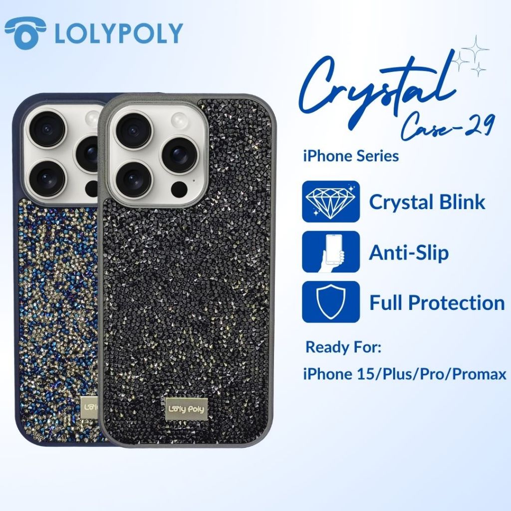 Lolypoly Crystal Diamond Bling Case For iP 15 Series 29