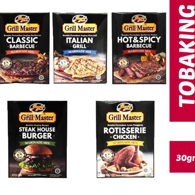 

KODE PRODUK R8JFM4349 Jays Grill Master Marinade Mix Bumbu Perendam Jays