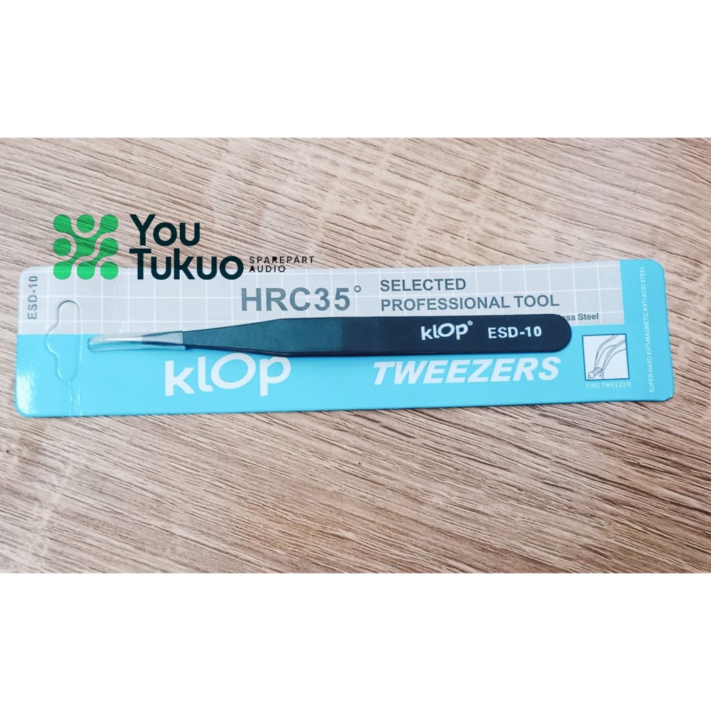 Pinset HITAM Tebal MERK KLOP LURUS