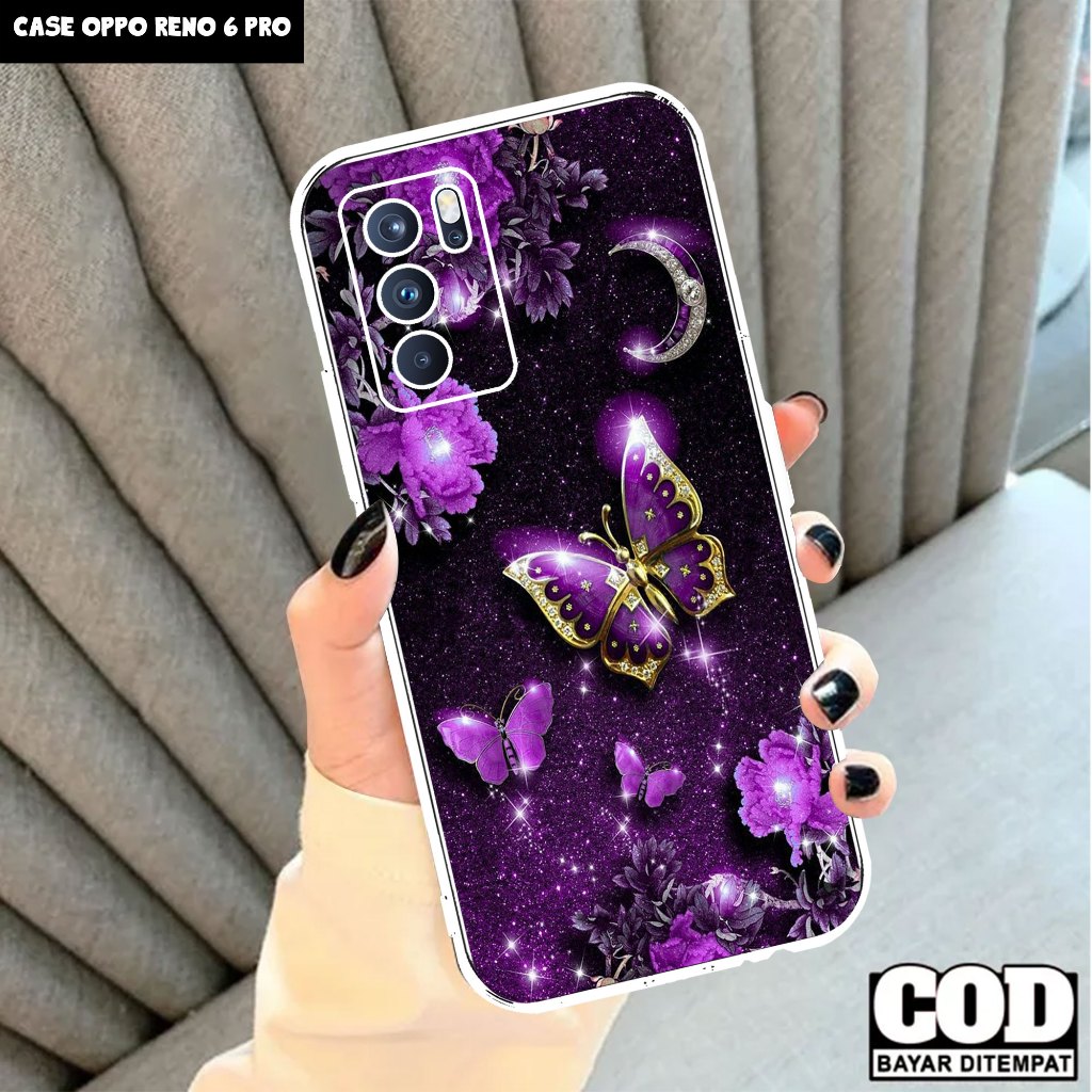 Case OPPO RENO 6 PRO - Casing OPPO RENO 6 PRO Motif ( BUTERFLY ) - Softcase Premium Fourside - Benin