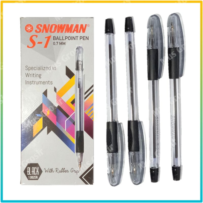 

Pulpen Snowman S1 Hitam Ballpoint Pen Pena 0.7mm