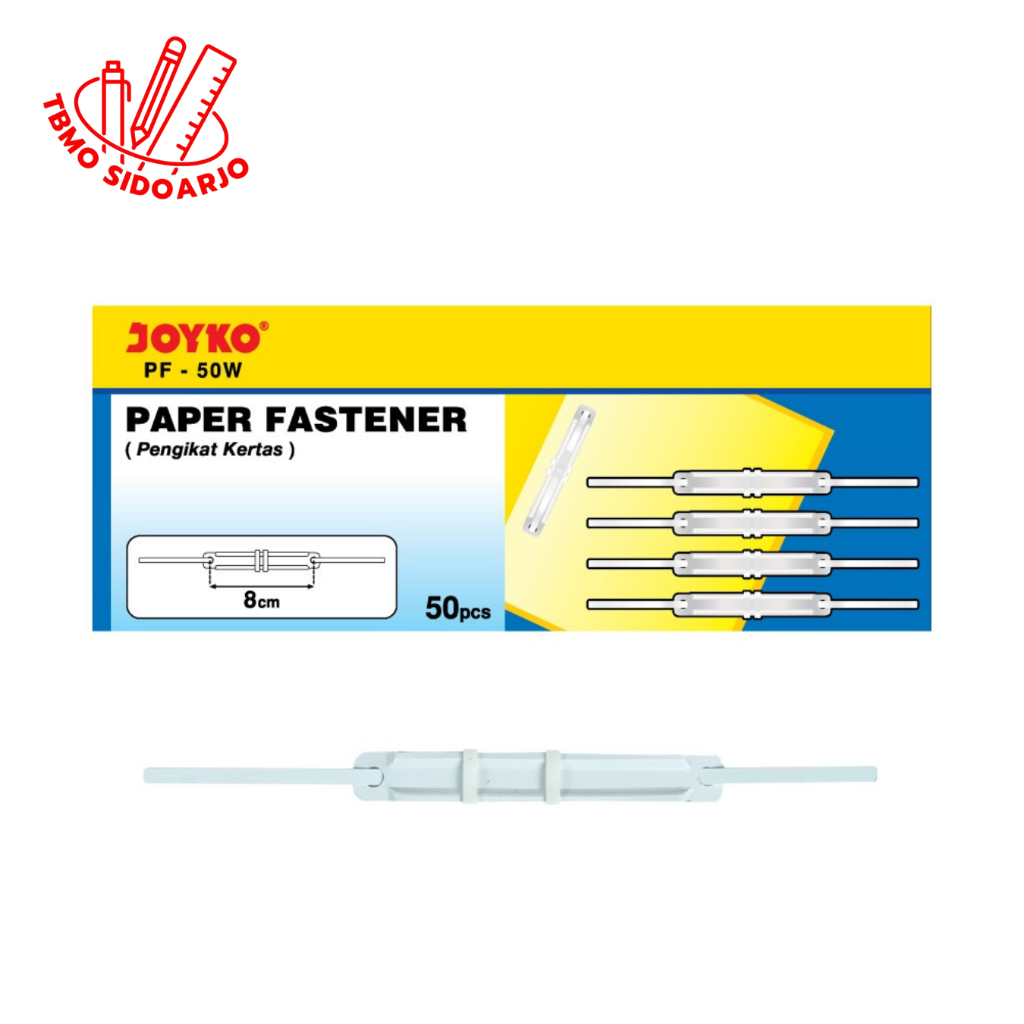 

TBMO Paper Fastener Pengikat Kertas Joyko PF-50W White 1 Box 50 Pcs