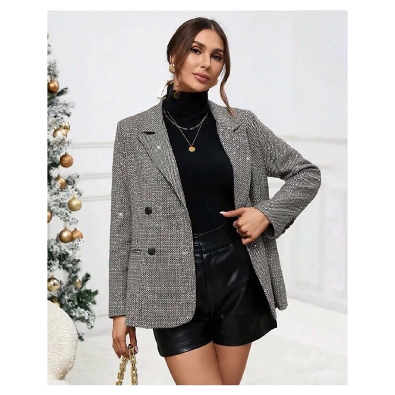 TPTSS - Gray Sequin Elegant Blazer