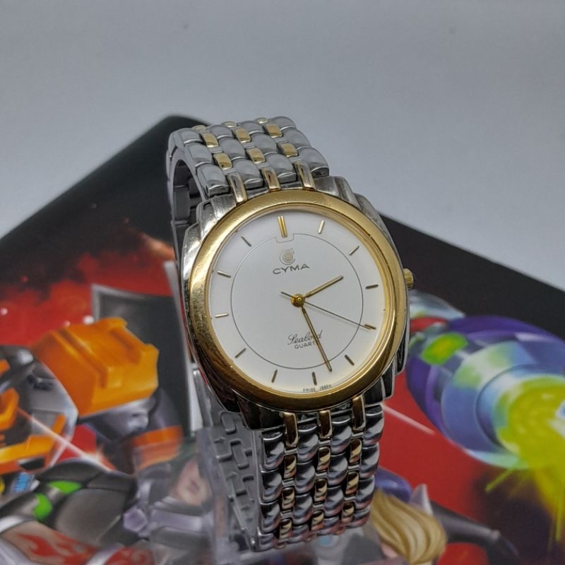Jam tangan pria CYMA Sealord quartz watch switzerland