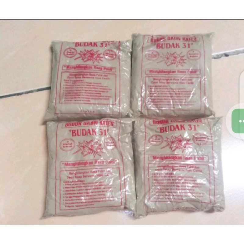 

ampo/serbuk tanah liat penghilang rasa pahit pada daun pepaya,kates