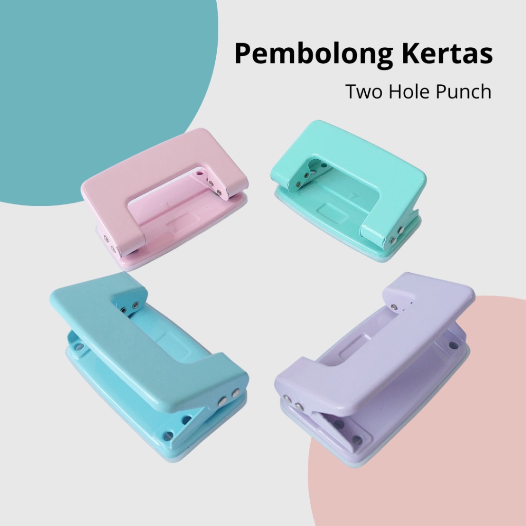 

NEW VARIAN Pembolong Pelubang Punch Hole 2 Lubang warna Macaron