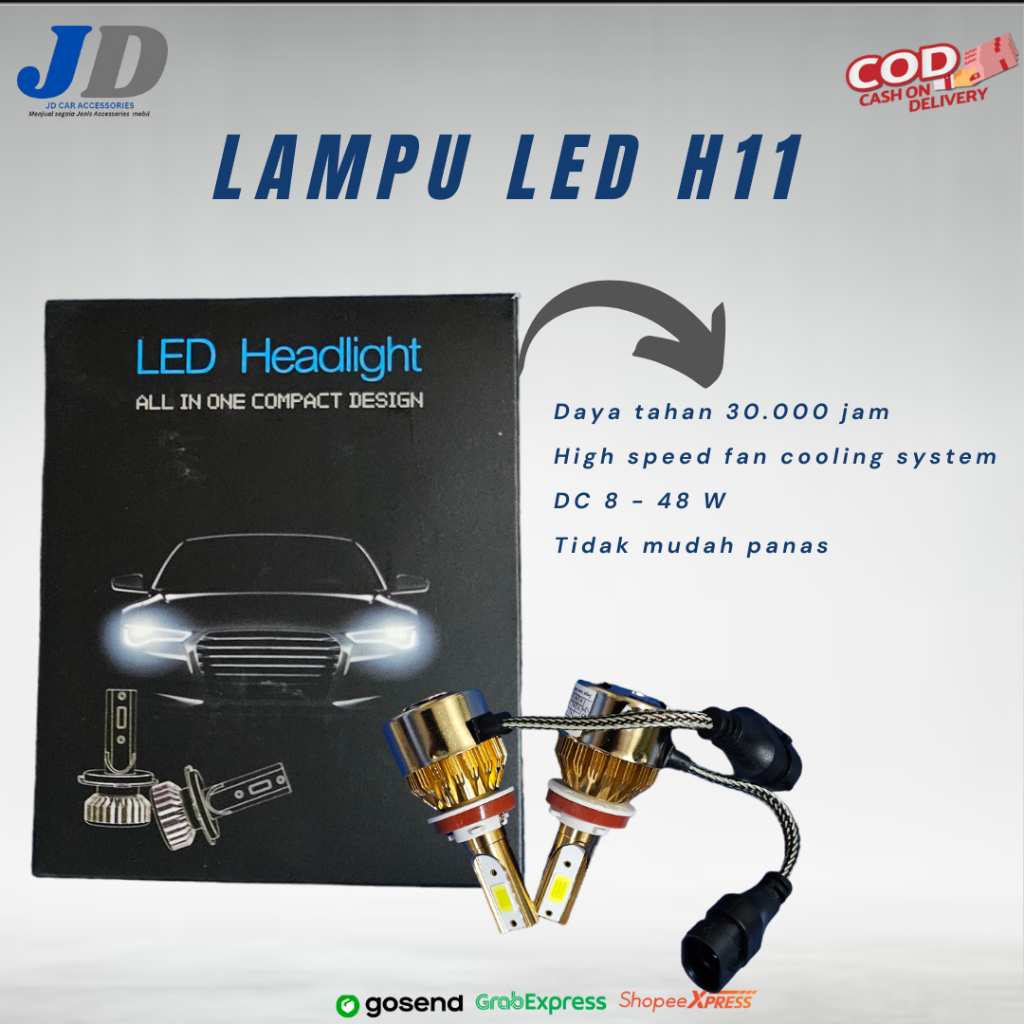 Lampu LED H11/Lampu FOGLAMP LED Mobil/Lampu LED Mobil H11 JAGUAR
