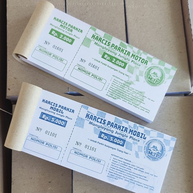 

CETAK KARCIS PARKIR - KUPON JALAN SEHAT - TIKET MASUK - KUPON AIR MINUM 1 RIM