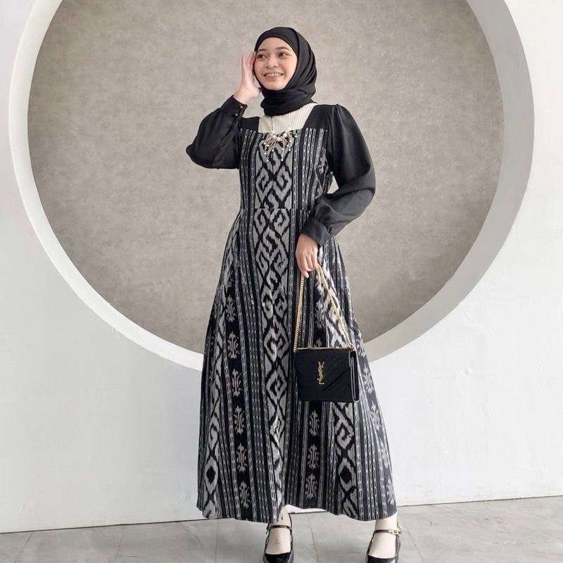 Cleo dress couple tenun / couple tenun kondangan / couple lebaran / couple tenun kekinian / dress co