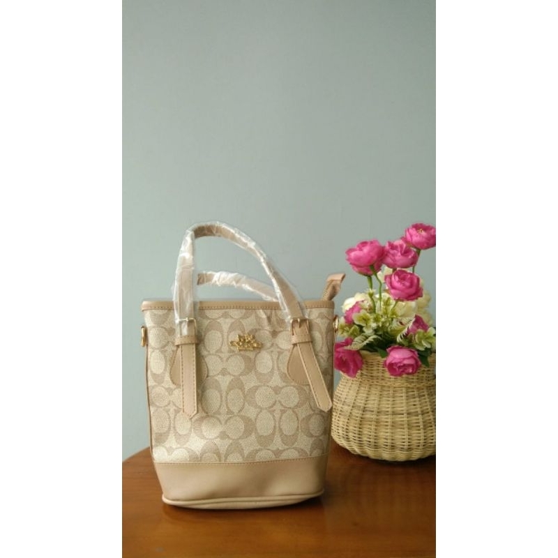 Tas wanita Tas Murah Kualitas Bagus Tas Coach kulit tebal tas wanita 2 tali