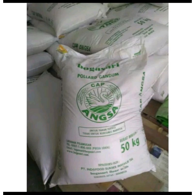 Pollard Cap Angsa Pakan Hewan Ternak Nutrisi Tambahan