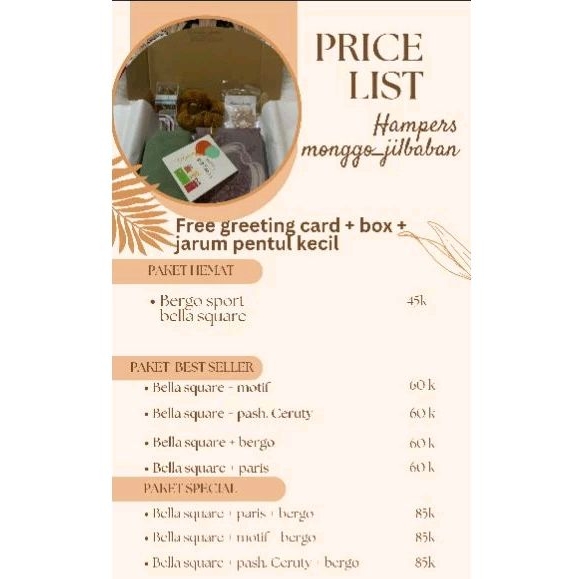 

hampers jilbab / hampers lebaran / gift