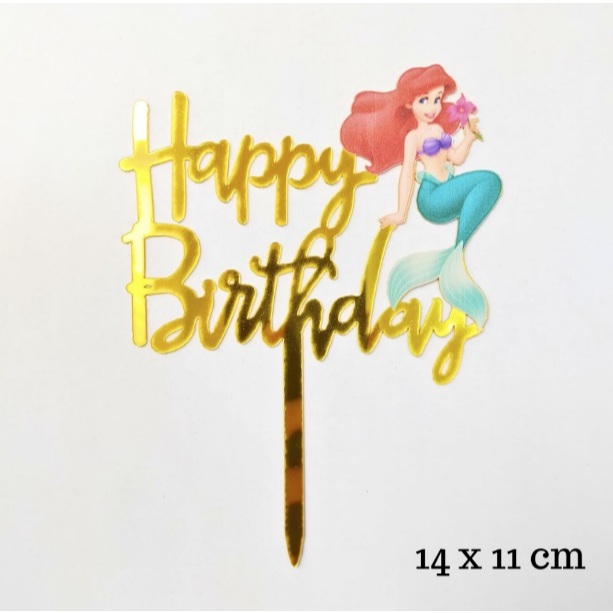 Topper Kue Acrylic Ariel Mermaid