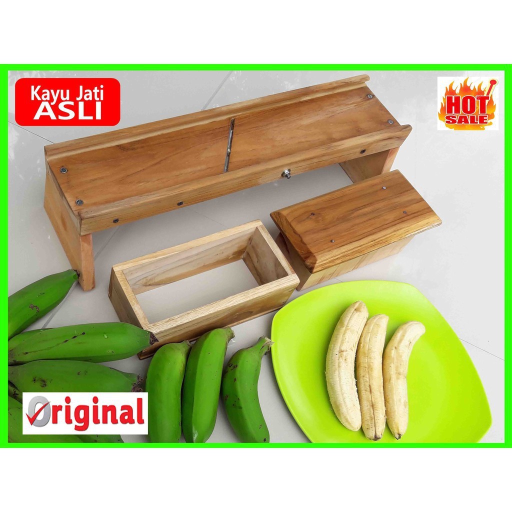 PENGIRIS BAWANG / PENGIRIS KERIPIK, KAYU JATI ASLI. PENGIRIS SERBAGUNA / parutan serbaguna