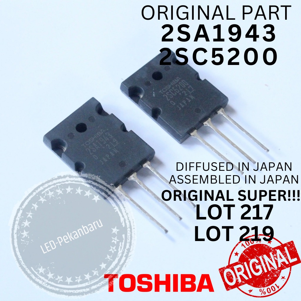 ORIGINAL TR 2SC5200 2SA1943 SUPER LOT 217 219 C5200 A1943 SC5200 SC 5200  SA1943 SA 1943 2SA 2SC TOS