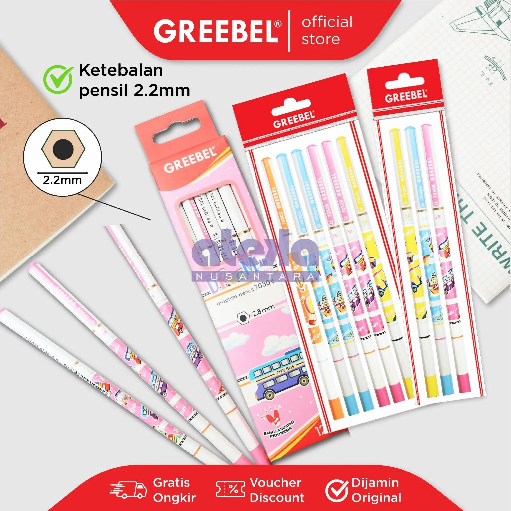 

GREEBEL Pensil kayu 2B 7030 DREAM