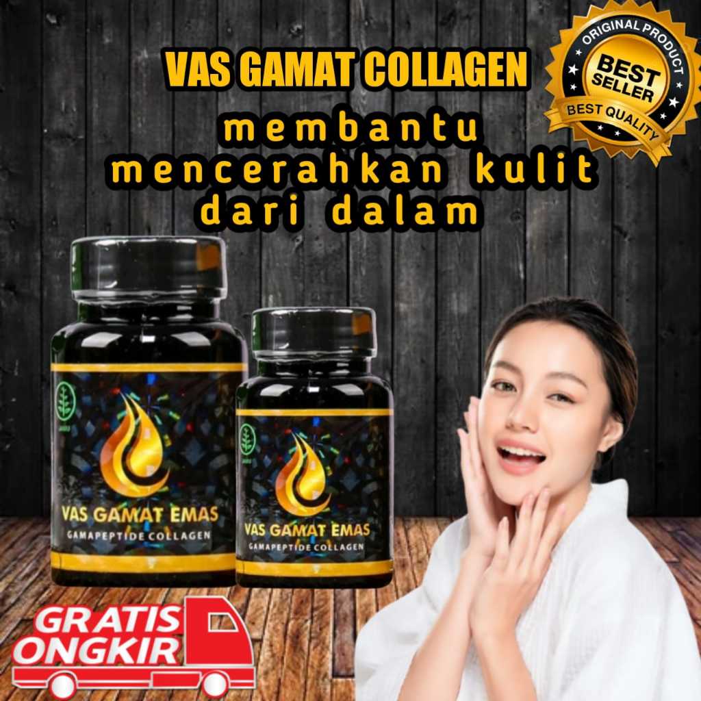 Vas gamat emas collagen colagen original pemutih badan wajah glowing ampuh permanen bpom